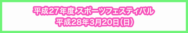 平成27年度スポーツフェスティバル